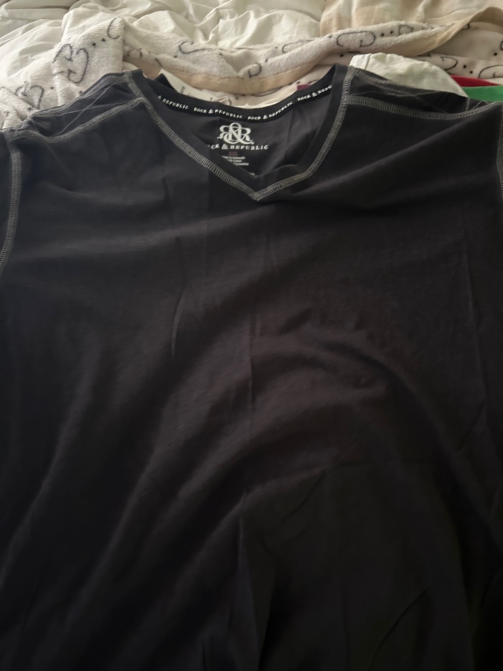 Men’s Black V-Neck Shirt